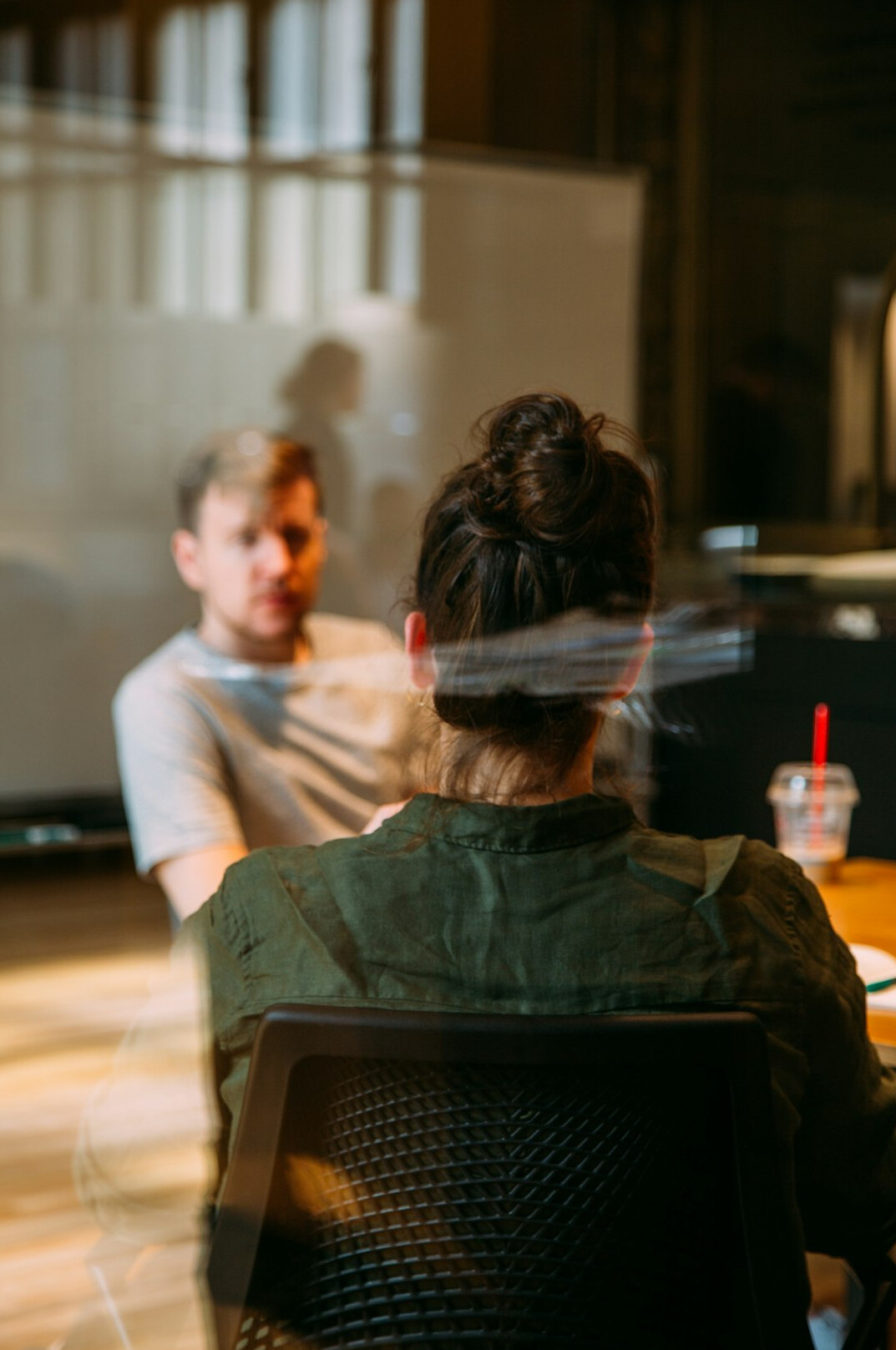people discussing in meeting