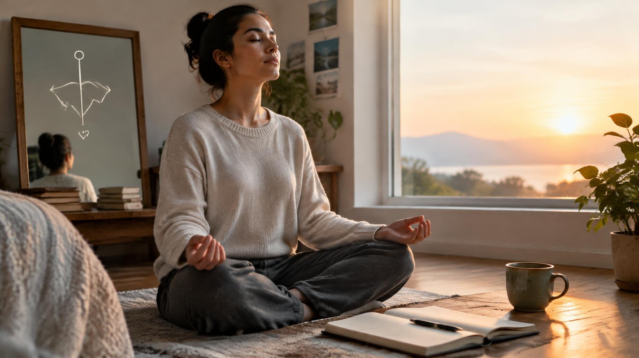 person meditating on truth