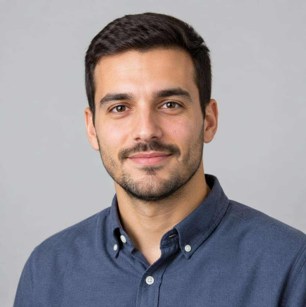 Studio portrait of a Portuguese data verification analyst