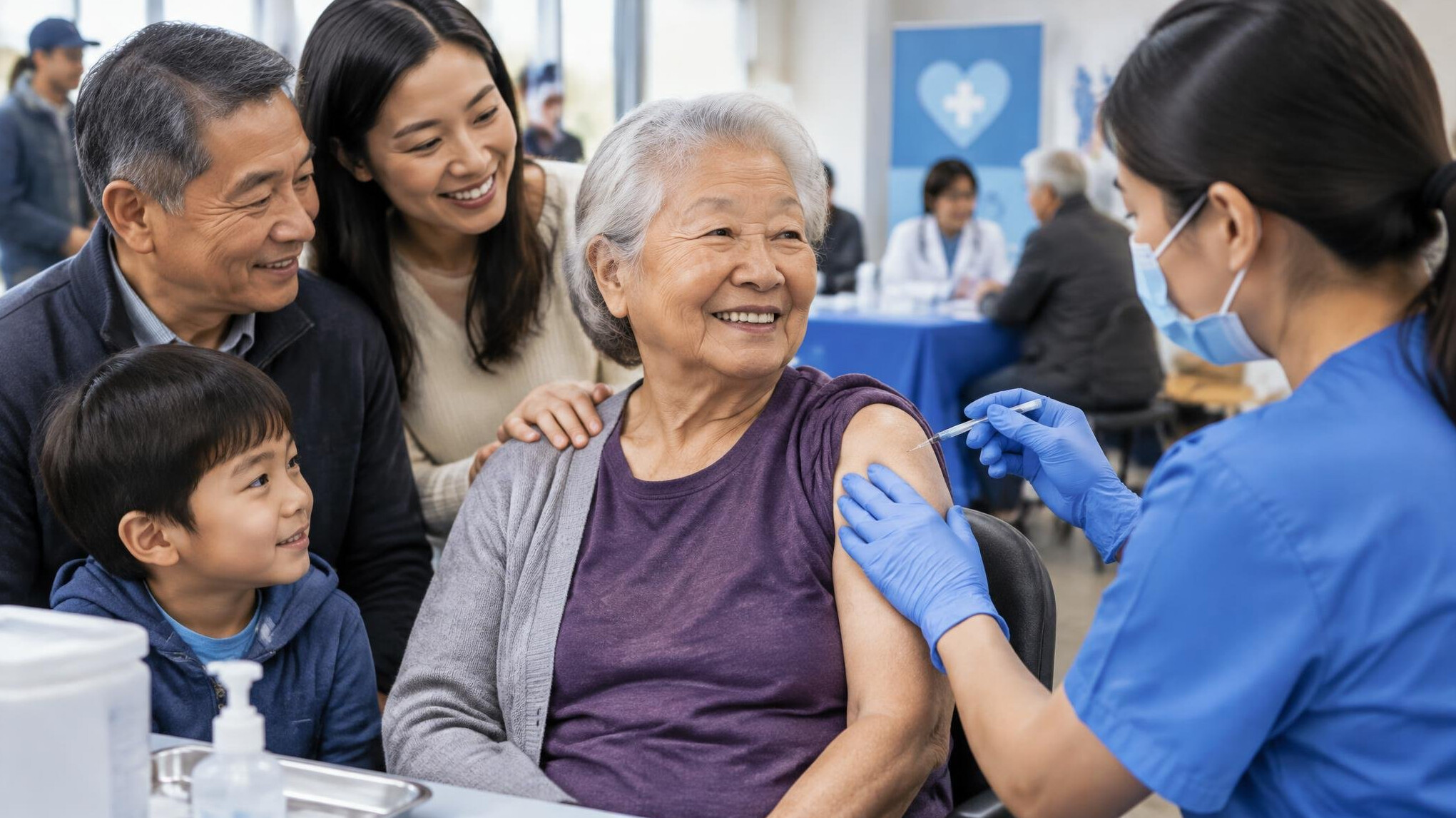 elderly person vaccine