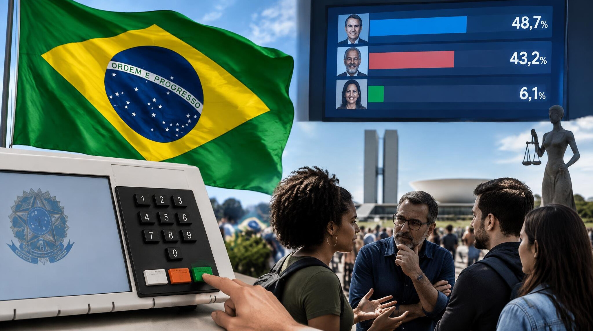 brazilian flag waving