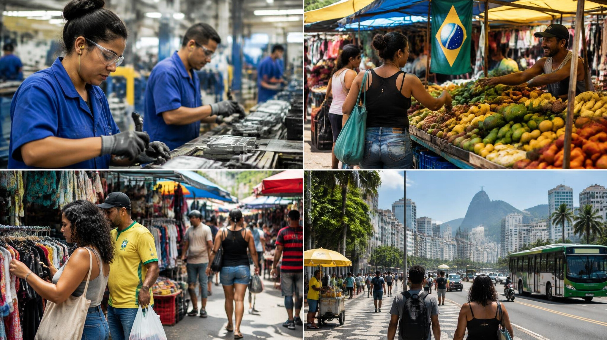 brazilian workers in factory